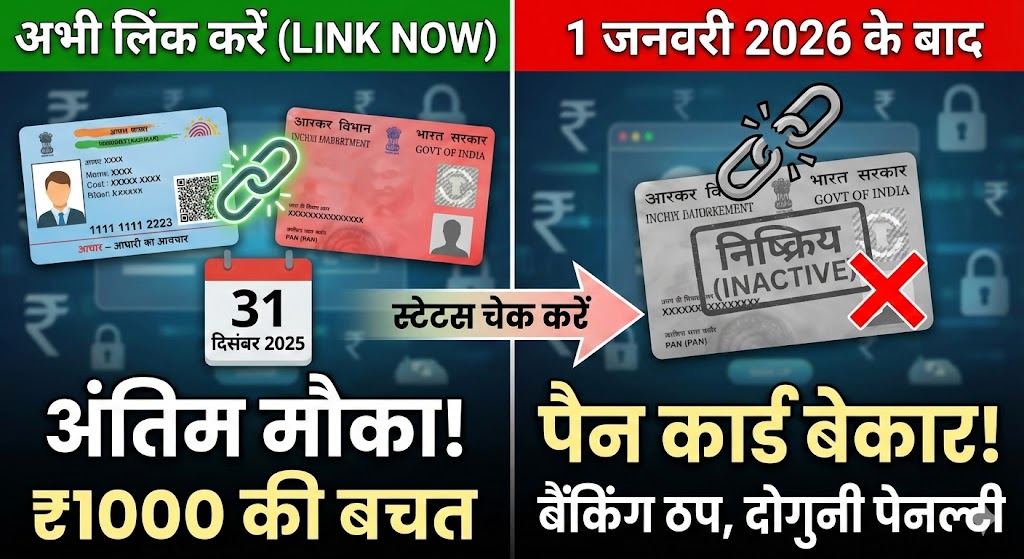 Aadhaar PAN Link Status: 31 दिसंबर से पहले करें ये काम, वरना बेकार हो जाएगा PAN Card!