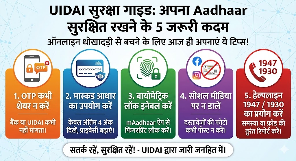 UIDAI Alert: क्या आपका Aadhaar सुरक्षित है? इन 5 तरीकों से करें अपने डेटा की लोहे जैसी सुरक्षा (100% वर्किंग गाइड)