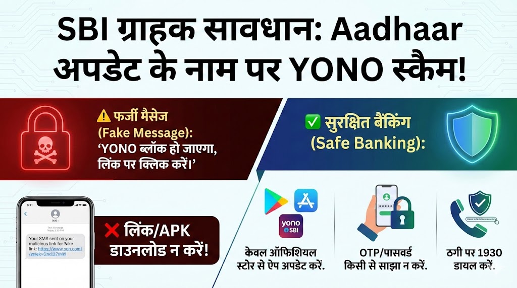 Aadhaar अपडेट और SBI YONO स्कैम: जानें सच और अपने खाते को सुरक्षित रखने का तरीका